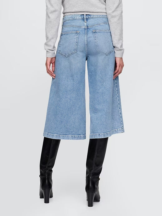 Gap High Rise Denim Culotte Jeans