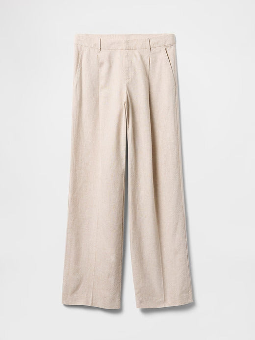 Gap 365 Low Rise Linen-Blend Trousers