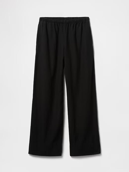Gap Linen-Blend Easy Wide-Hem Pants