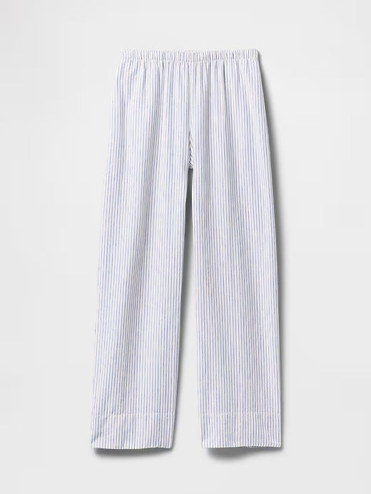 Gap Linen-Blend Easy Wide-Hem Pants