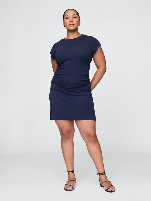 Gap Modern Rib Ruched Mini Dress