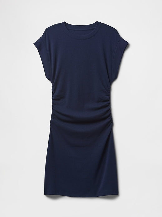 Gap Modern Rib Ruched Mini Dress
