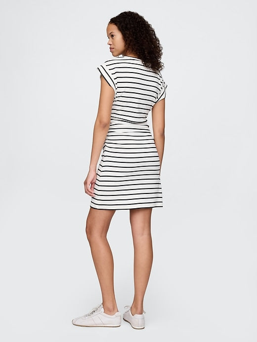 Gap Modern Rib Ruched Mini Dress