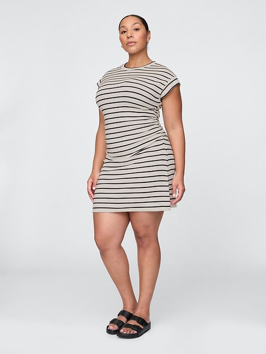 Gap Modern Rib Ruched Mini Dress
