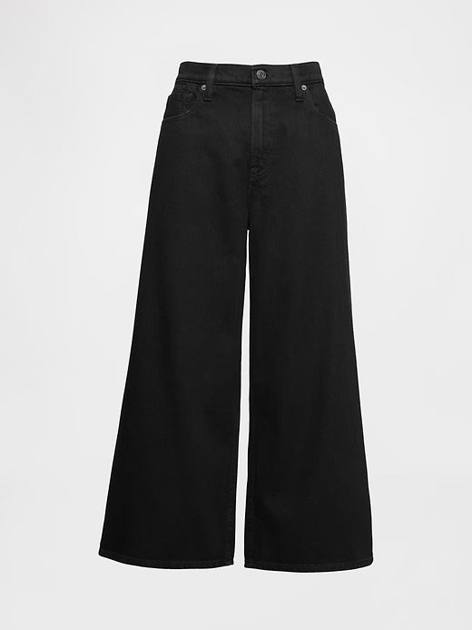 Gap Mid Rise UltraSoft Crop Baggy Jeans