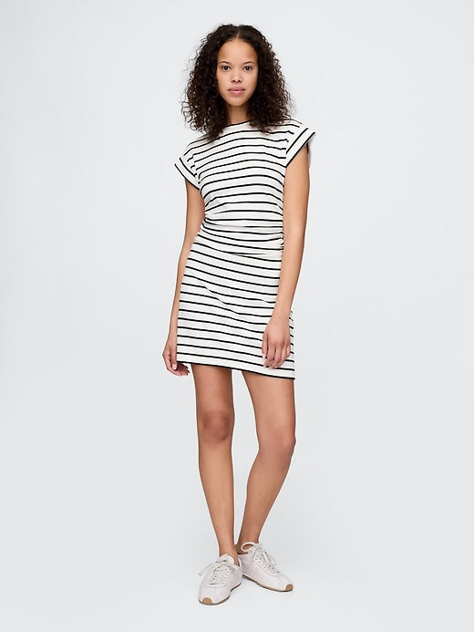 Gap Modern Rib Ruched Mini Dress