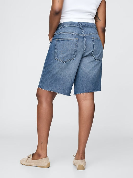 Gap 8" Mid Rise '90s Loose Denim Bermuda Shorts