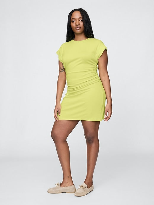 Gap Modern Rib Ruched Mini Dress
