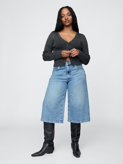 Gap High Rise Denim Culotte Jeans