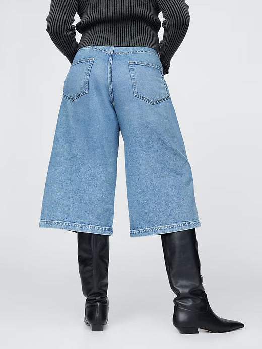 Gap High Rise Denim Culotte Jeans