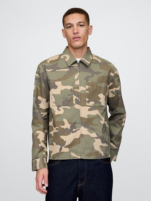 Gap Camo Zip Shirt Jacket
