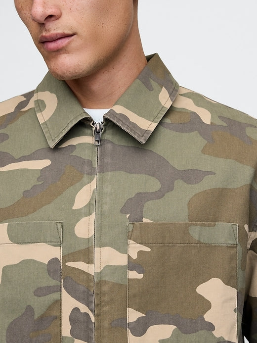 Gap Camo Zip Shirt Jacket