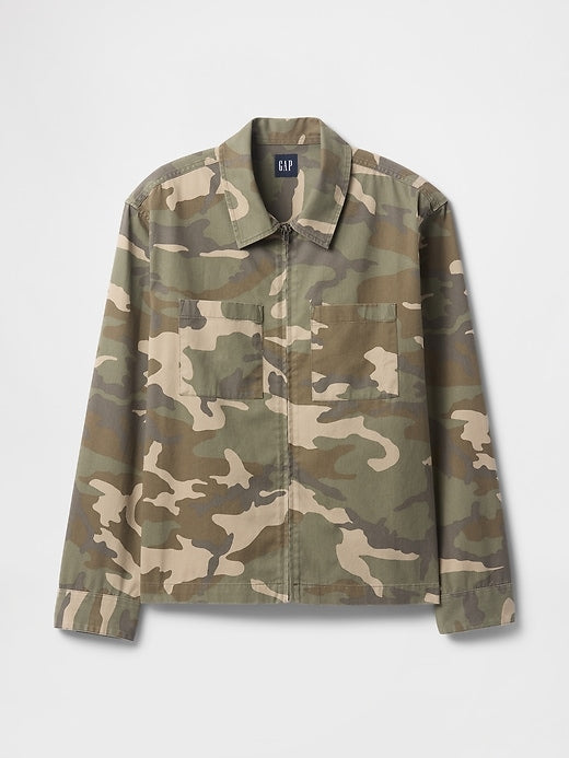 Gap Camo Zip Shirt Jacket