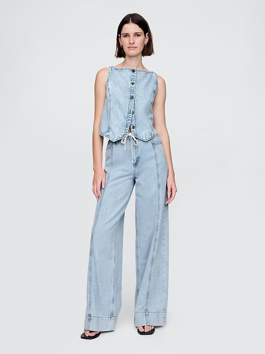 Gap Mid Rise UltraSoft Baggy Jeans