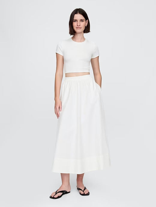 Gap Poplin Maxi Skirt