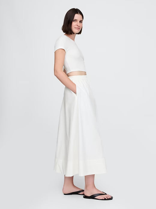 Gap Poplin Maxi Skirt