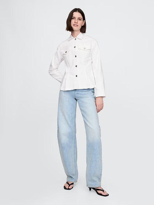 Gap Peplum Denim Jacket