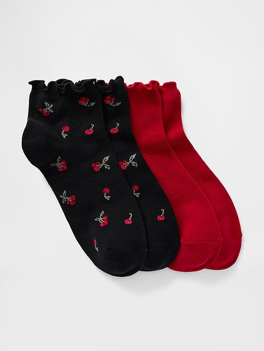 Gap Ribbed Ruffle Socks (2-Pack)