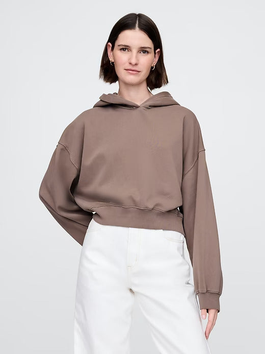 Gap  VintageSoft Arch Logo Cropped Hoodie