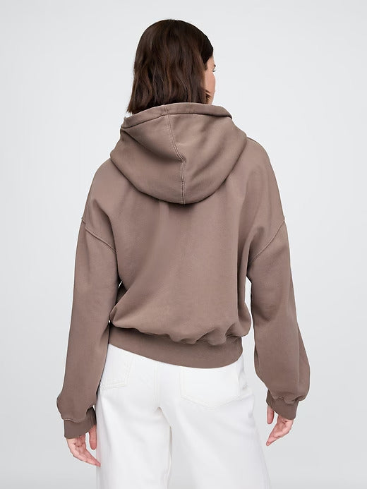 Gap  VintageSoft Arch Logo Cropped Hoodie