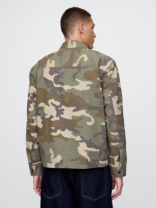 Gap Camo Zip Shirt Jacket
