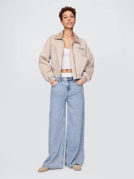 Gap Mid Rise UltraSoft Boxer Baggy Jeans