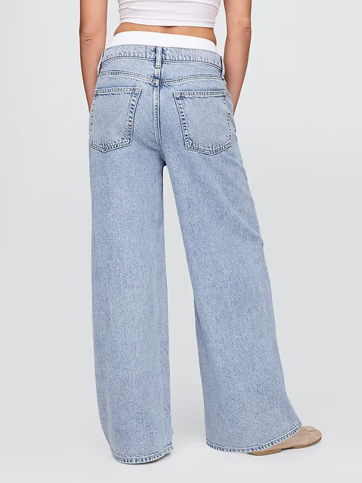 Gap Mid Rise UltraSoft Boxer Baggy Jeans