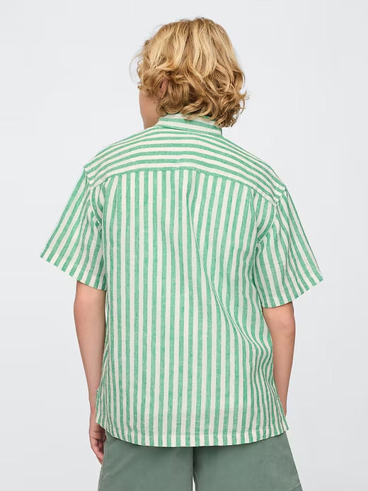 Gap Kids Linen-Cotton Relaxed Shirt