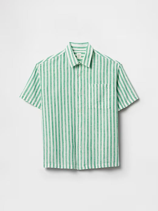 Gap Kids Linen-Cotton Relaxed Shirt