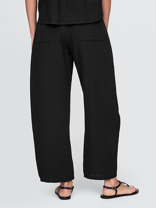 Gap Crinkle Gauze Easy Barrel Pants