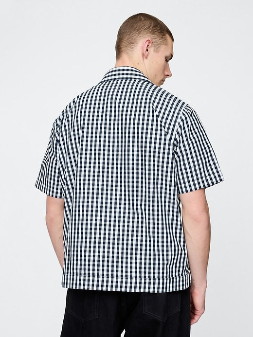 Gap Poplin Full-Zip Pocket Shirt