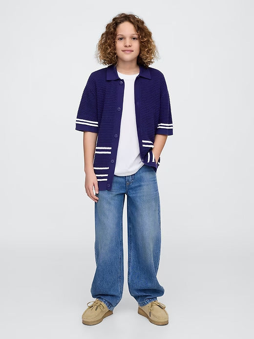 Gap Kids Relaxed Crochet Shirt