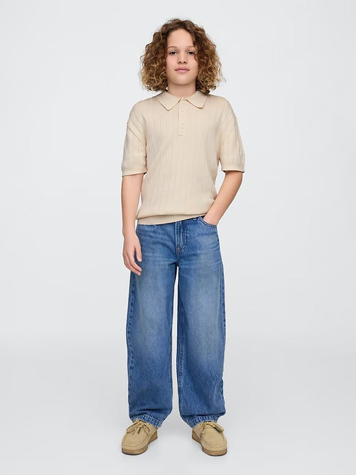 Gap Kids Rib Sweater Polo Shirt