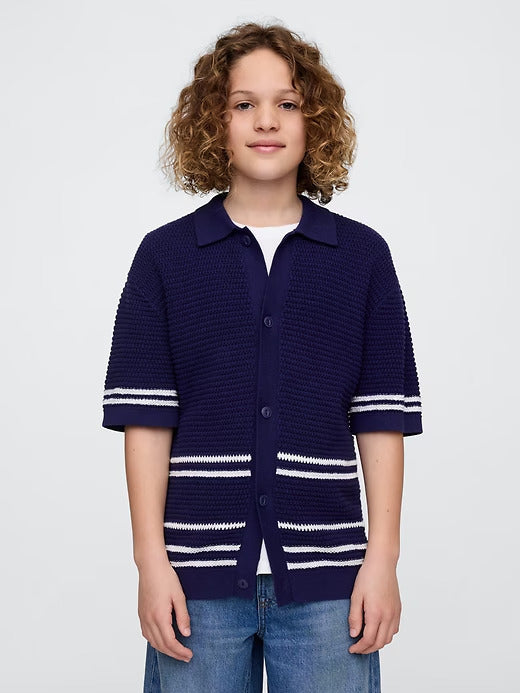 Gap Kids Relaxed Crochet Shirt