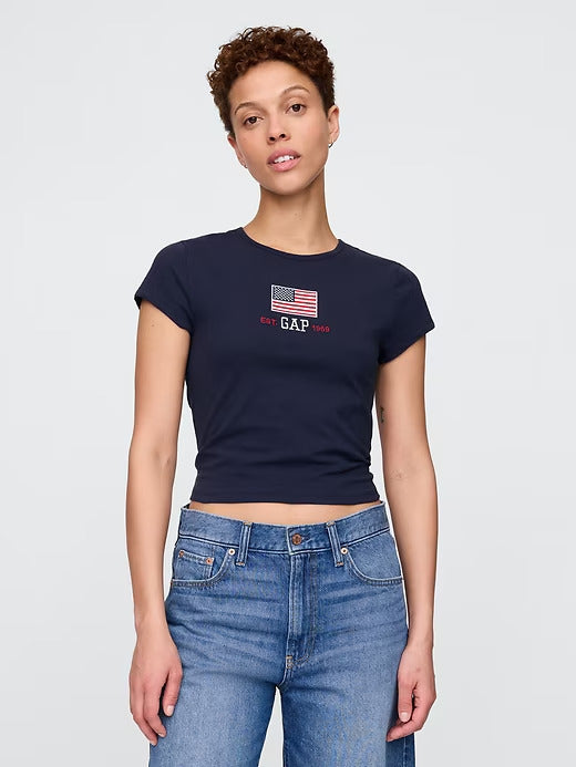 Gap Cropped Graphic T-Shirt