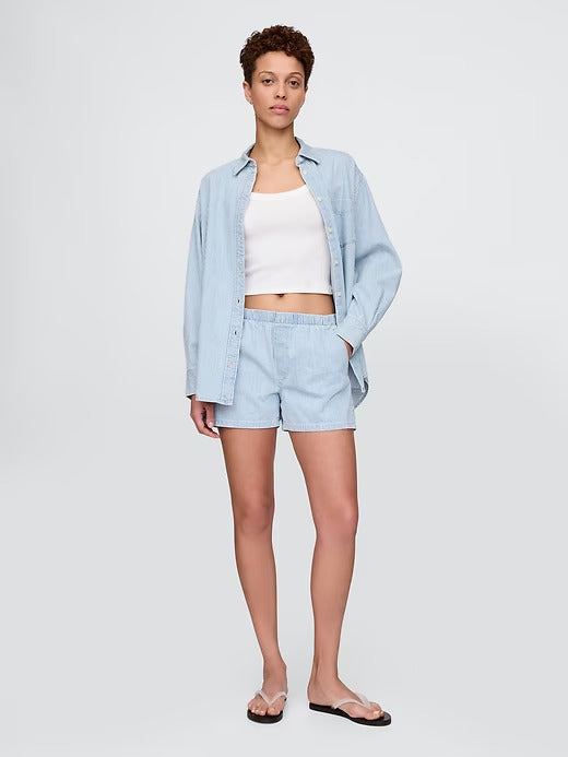 Gap Mid Rise UltraSoft Easy Denim Boxer Shorts