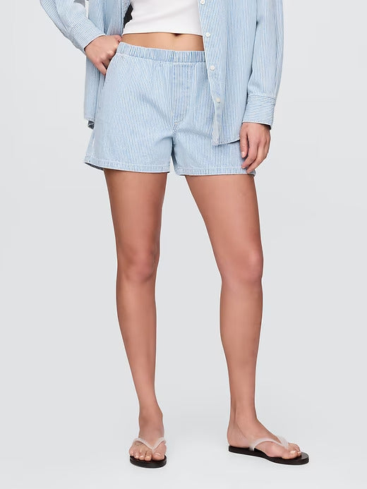 Gap Mid Rise UltraSoft Easy Denim Boxer Shorts