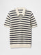 white/beige striped