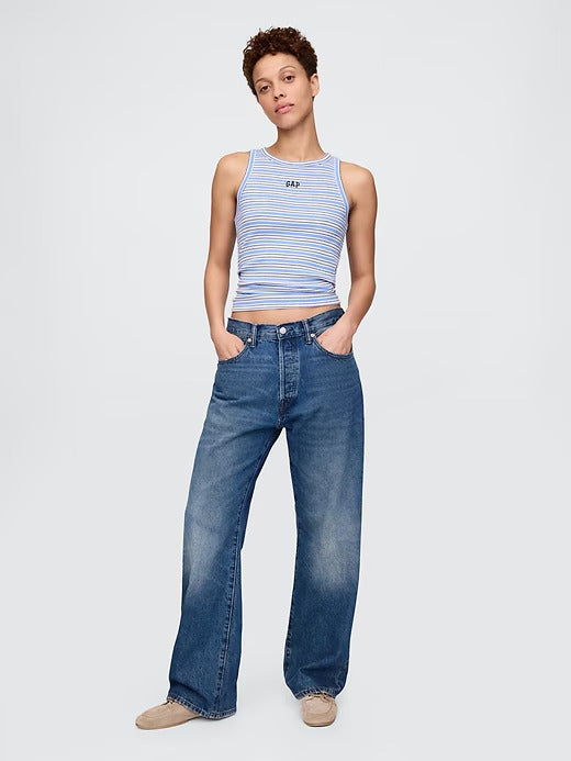 Gap Modern Rib Logo Halter Top