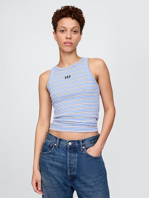 Gap Modern Rib Logo Halter Top