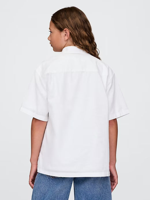 Gap Kids Linen-Cotton Relaxed Shirt