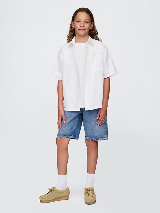 Gap Kids Linen-Cotton Relaxed Shirt