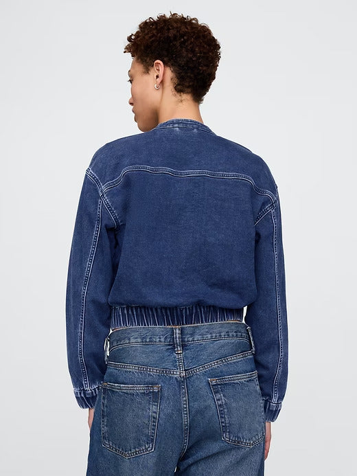 Gap Knit Denim Bomber Jacket