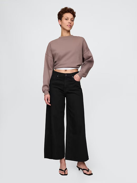 Gap Mid Rise UltraSoft Crop Baggy Jeans