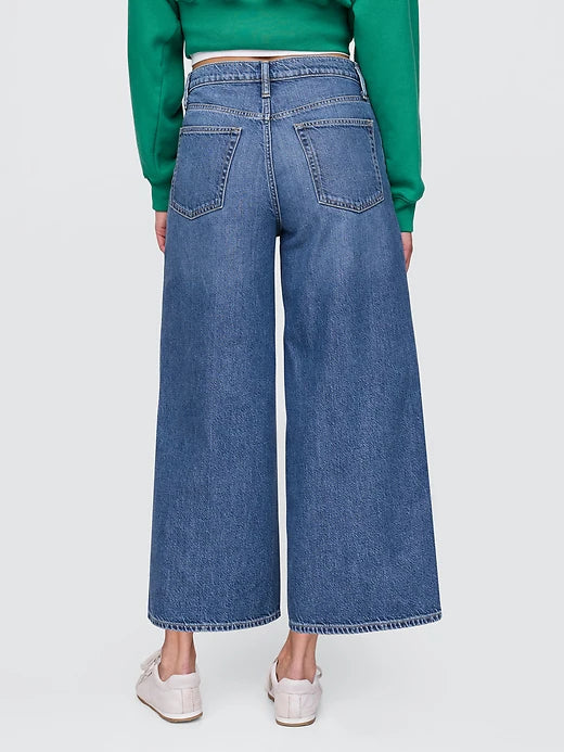 Gap Mid Rise UltraSoft Crop Baggy Jeans