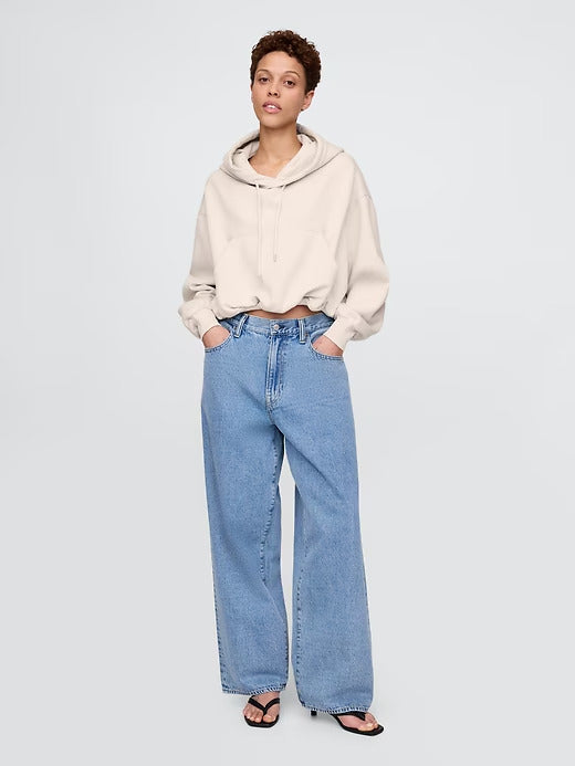 Gap Heavyweight French Terry Cropped Bubble Hoodie