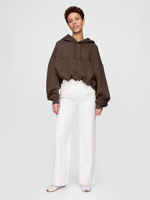 Gap Heavyweight French Terry Cropped Bubble Hoodie
