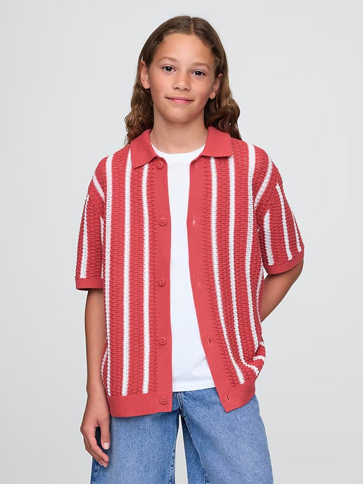 Gap Kids Relaxed Crochet Shirt