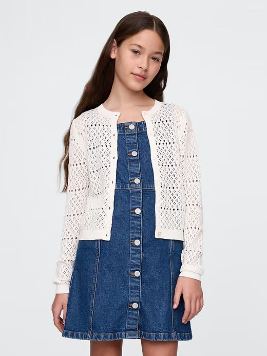 Gap Girls Pointelle Cardigan