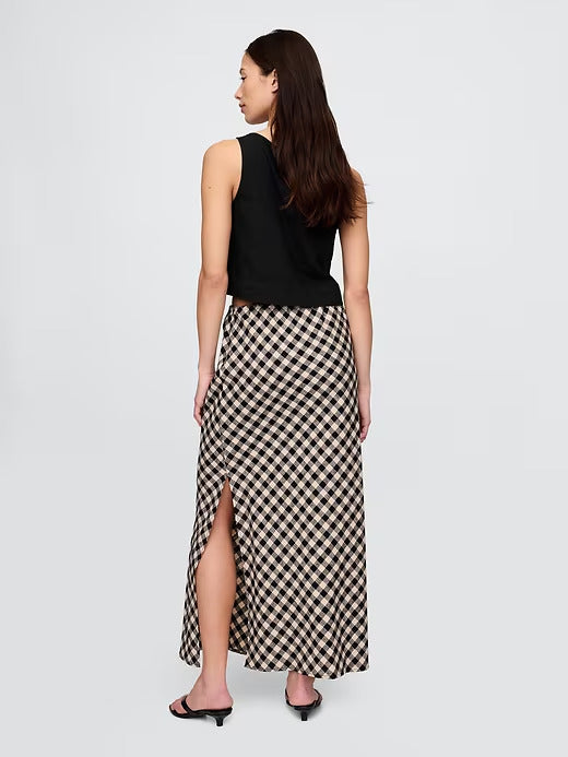Gap Linen-Blend Midi Skirt